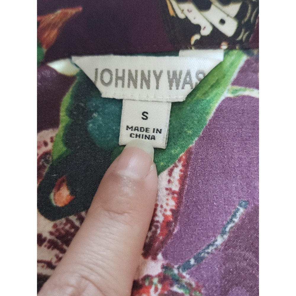 Johnny Was Silk Floral Butterfly Garden Prairie Tropical Pant Set S - Picture 3 of 16